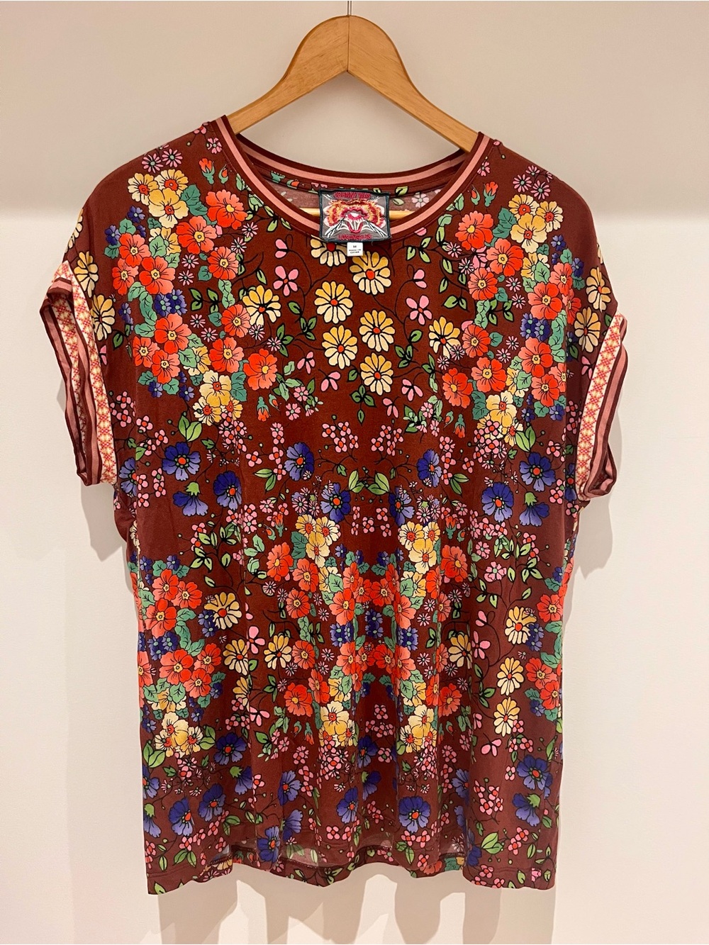 Johnny Was Teaberry Relaxed T-Shirt Medium